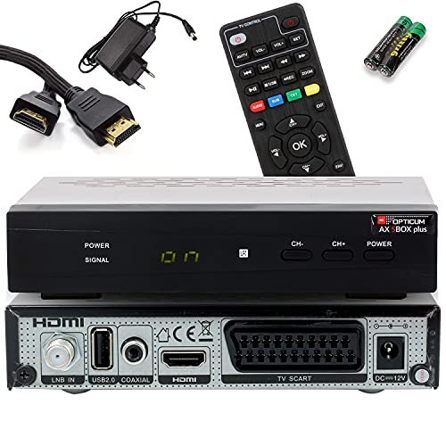 Anadol HDMI Cable Opticum SBOX Satellite Receiver HD PVR Recording Function Timeshift Media Player 1080P Full HD Digital Receiver for Satellite TVs DVB-S/S2 Astra & Hotbird Pre-Installed