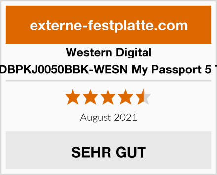 Western Digital WDBPKJ0050BBK-WESN My Passport 5 TB Test