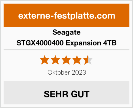 Seagate STGX4000400 Expansion 4TB Test