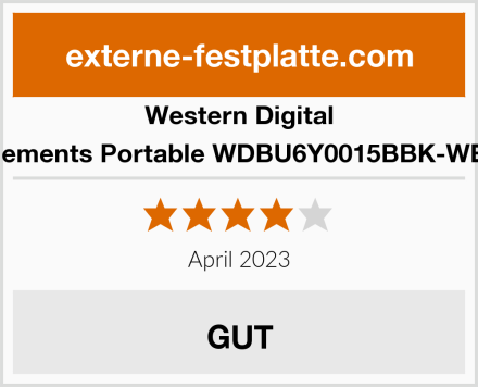 Western Digital Elements Portable WDBU6Y0015BBK-WES Test