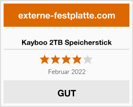  Kayboo 2TB Speicherstick Test