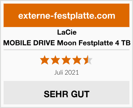 LaCie MOBILE DRIVE Moon Festplatte 4 TB Test