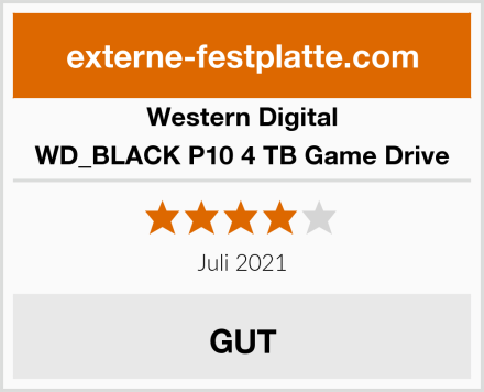 Western Digital WD_BLACK P10 4 TB Game Drive Test