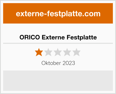  ORICO Externe Festplatte Test