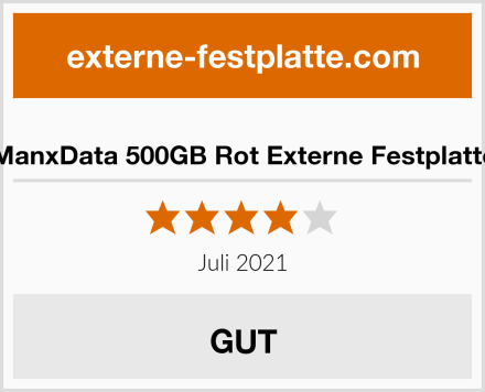  ManxData 500GB Rot Externe Festplatte Test