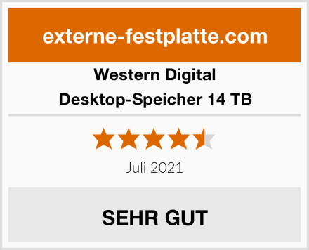 Western Digital Desktop-Speicher 14 TB Test