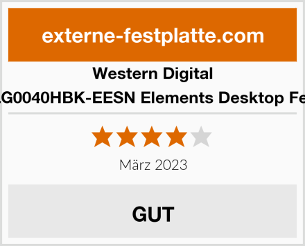 Western Digital WDBWLG0040HBK-EESN Elements Desktop Festplatte Test