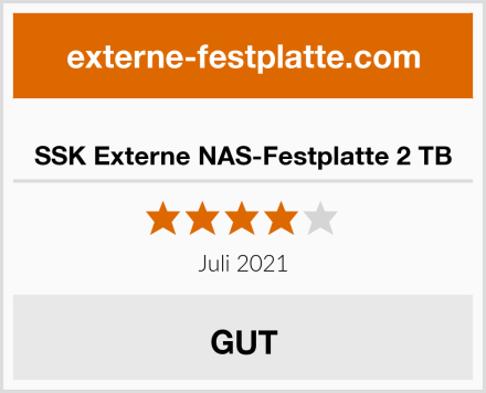  SSK Externe NAS-Festplatte 2 TB Test