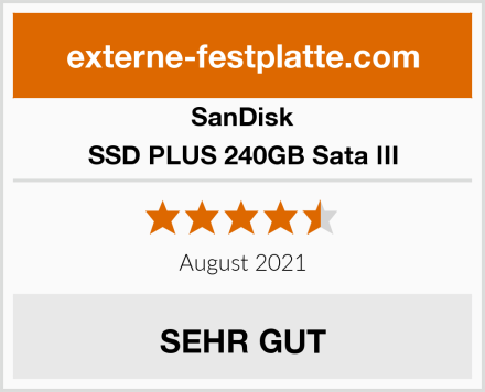 SanDisk SSD PLUS 240GB Sata III Test