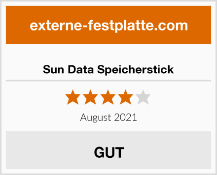  Sun Data Speicherstick Test