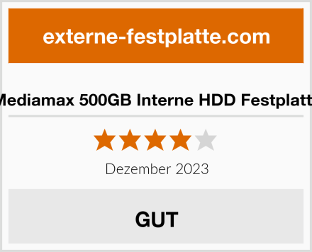  Mediamax 500GB Interne HDD Festplatte Test