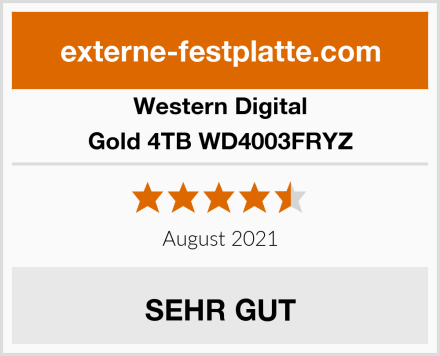 Western Digital Gold 4TB WD4003FRYZ Test