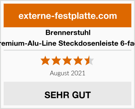 Brennerstuhl Premium-Alu-Line Steckdosenleiste 6-fach Test
