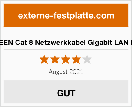  UGREEN Cat 8 Netzwerkkabel Gigabit LAN Kabel Test