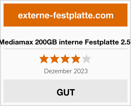  Mediamax 200GB interne Festplatte 2.5" Test