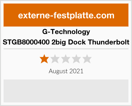 G-Technology STGB8000400 2big Dock Thunderbolt Test