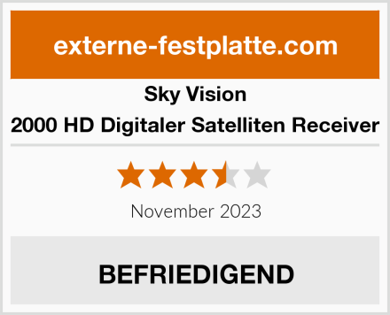 Sky Vision 2000 HD Digitaler Satelliten Receiver Test