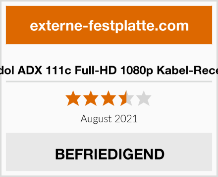 Anadol ADX 111c Full-HD 1080p Kabel-Receiver Test