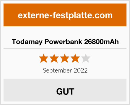  Todamay Powerbank 26800mAh Test