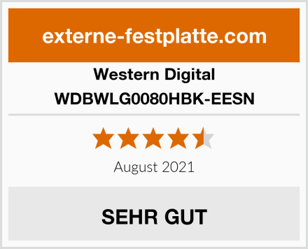 Western Digital WDBWLG0080HBK-EESN Test
