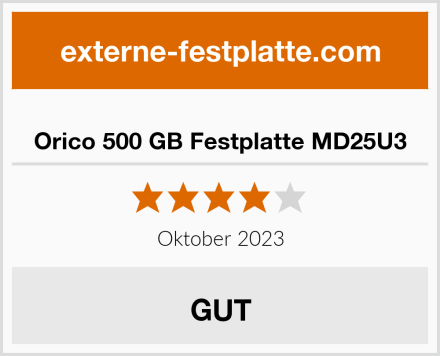  Orico 500 GB Festplatte MD25U3 Test