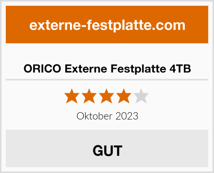  ORICO Externe Festplatte 4TB Test