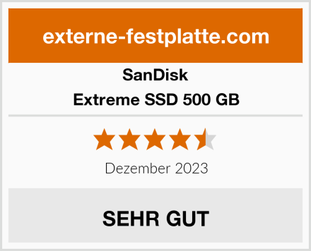 SanDisk Extreme SSD 500 GB Test