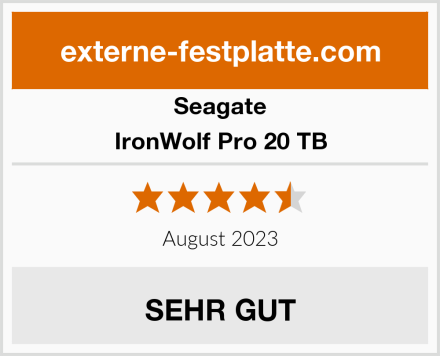 Seagate IronWolf Pro 20 TB Test